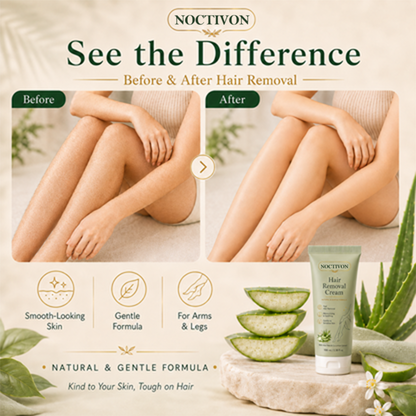 Noctivon™ Natural Gentle Hair Removal Cream | For Women & Men, Sensitive Skin